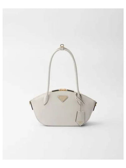 Small Leather Hand Shoulder Bag White - PRADA - BALAAN 2