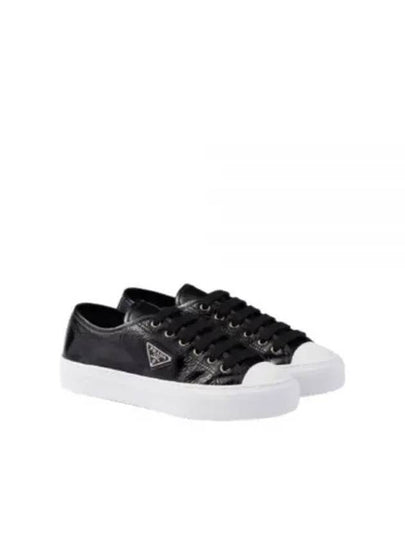 Logo Low Top Sneakers Black - PRADA - BALAAN 2