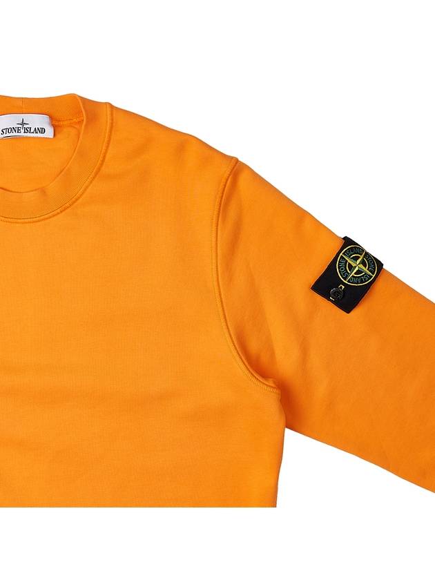 Wappen Patch Crew Neck Sweatshirt Orange - STONE ISLAND - BALAAN 5