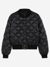 Reversible Water Repellent Bomber Jacket Black - MAX MARA - BALAAN 1