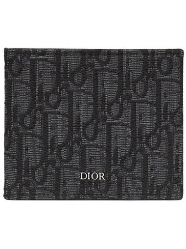 Wallet Black  Oblique Jacquard - DIOR - BALAAN 1