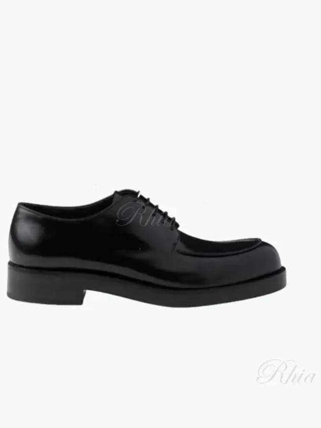 Brushed Leather Derby Black - PRADA - BALAAN 2