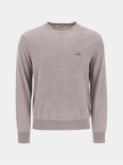 Embroided Logo Merino Wool Knit Top Grey - VIVIENNE WESTWOOD - BALAAN 2