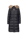 Boedic Logo Patch Fox Fur Down Long Padding Black - MONCLER - BALAAN 1