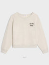 Logo Print Cotton Fleece Loose Sweatshirt Cream - CELINE - BALAAN 2