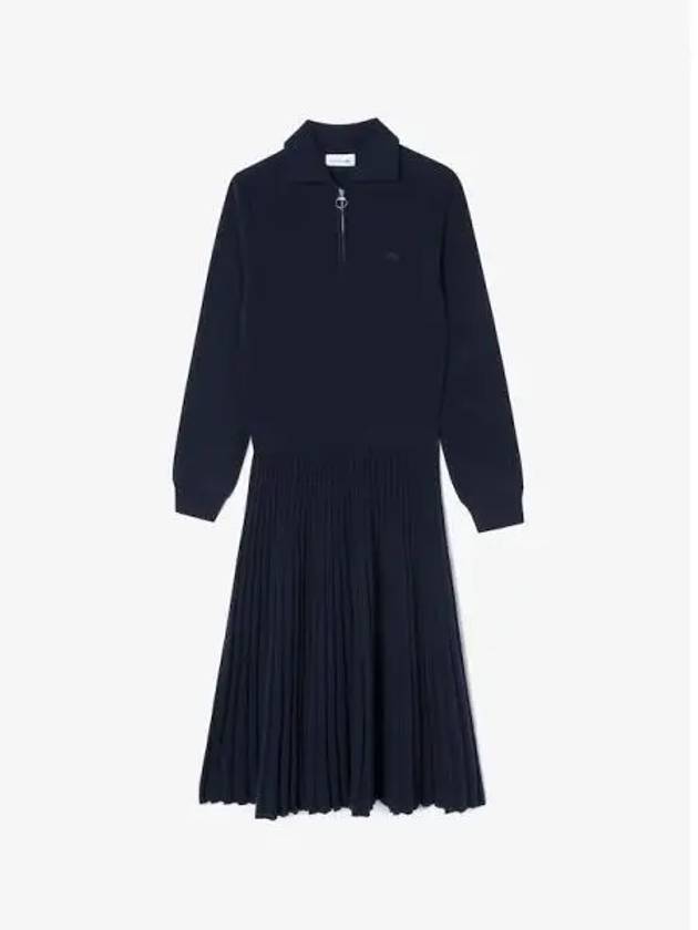 Women s fit and flare sweater dress one piece EF897E 54N H D domestic product GQ2N24092438017 - LACOSTE - BALAAN 1