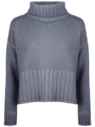 Base Powder Blue Merino Wool Turtleneck Sweater - BASE MILANO - BALAAN 1