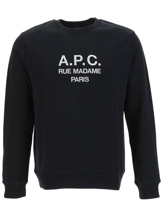 Rufus Logo Embroidery Sweatshirt Black - A.P.C. - BALAAN 1