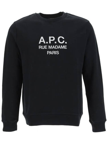 Rufus Embroidery Logo Sweatshirt Black - A.P.C. - BALAAN 1