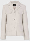 Women's Graceful Tweed Jacket Cream - MICANE - BALAAN 9