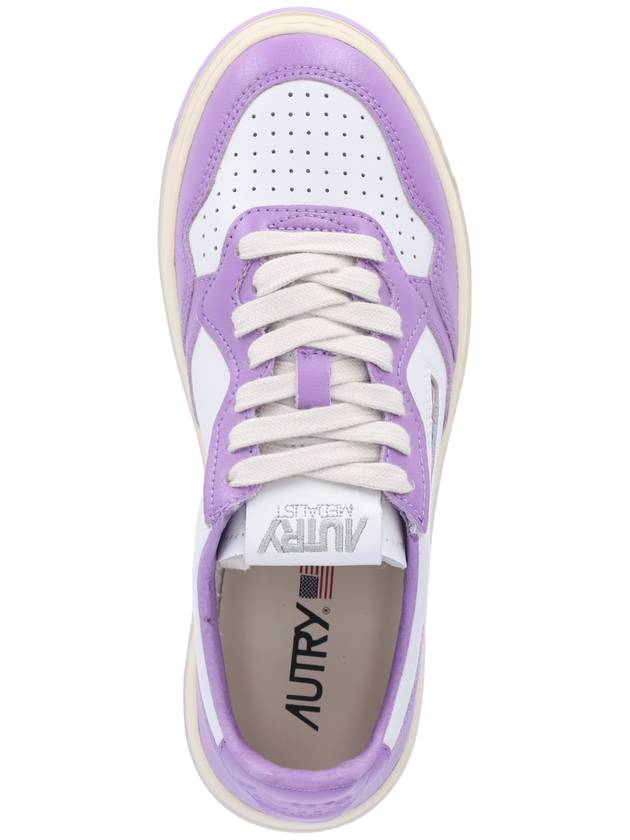 Medalist Leather Low Top Sneakers White Purple - AUTRY - BALAAN 6