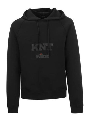 Leather Patch Detail Hoodie Black - KITON - BALAAN 1