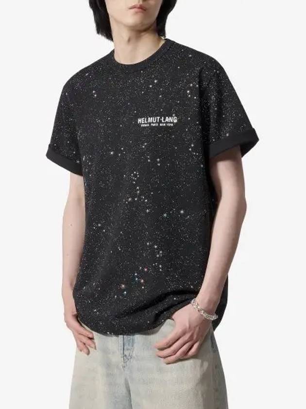 Space Logo Short Sleeve T-Shirt Black - HELMUT LANG - BALAAN 2