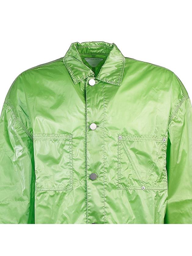 Glossy Nylon Jacket Green - BOTTEGA VENETA - BALAAN 5