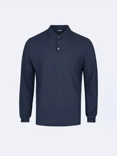 Men's Ice Cotton Polo Shirt Navy - ZANONE - BALAAN 2