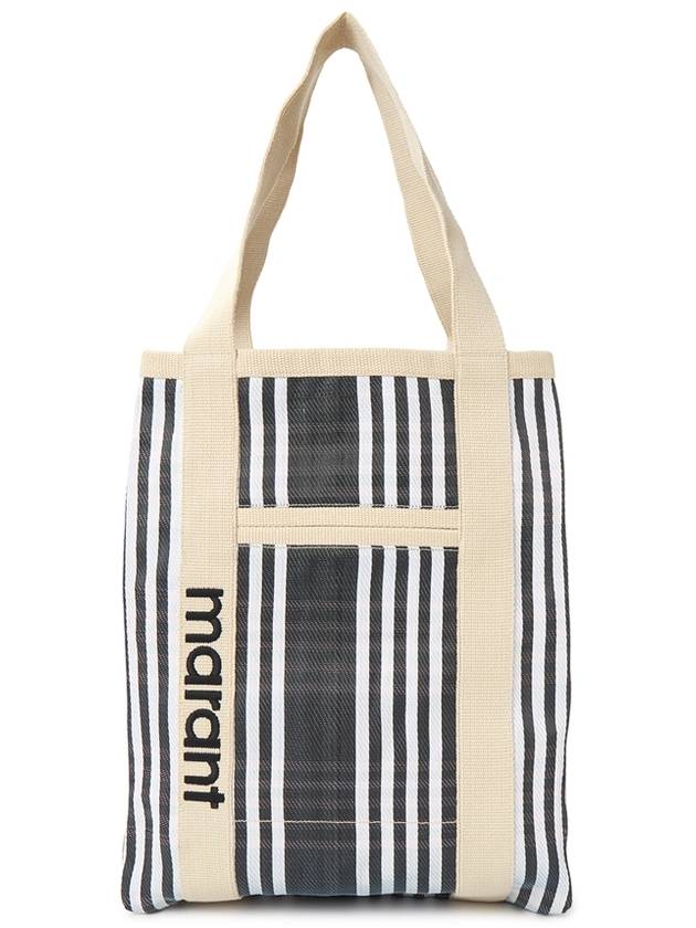 Women's Darwen Logo Striped Tote Bag Grey - ISABEL MARANT - BALAAN 2