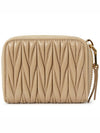 Matelasse Nappa Leather Coin Wallet Sand Beige - MIU MIU - BALAAN 3