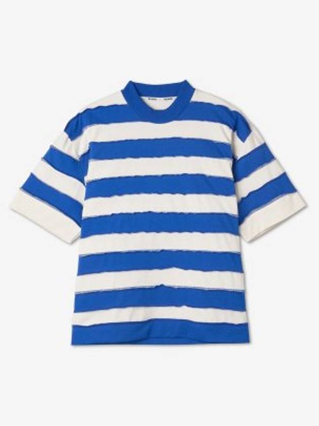 Classic Striped Short Sleeve T Shirt White Boutique Blue CRTWXJER044JER0127479 - SUNNEI - BALAAN 2