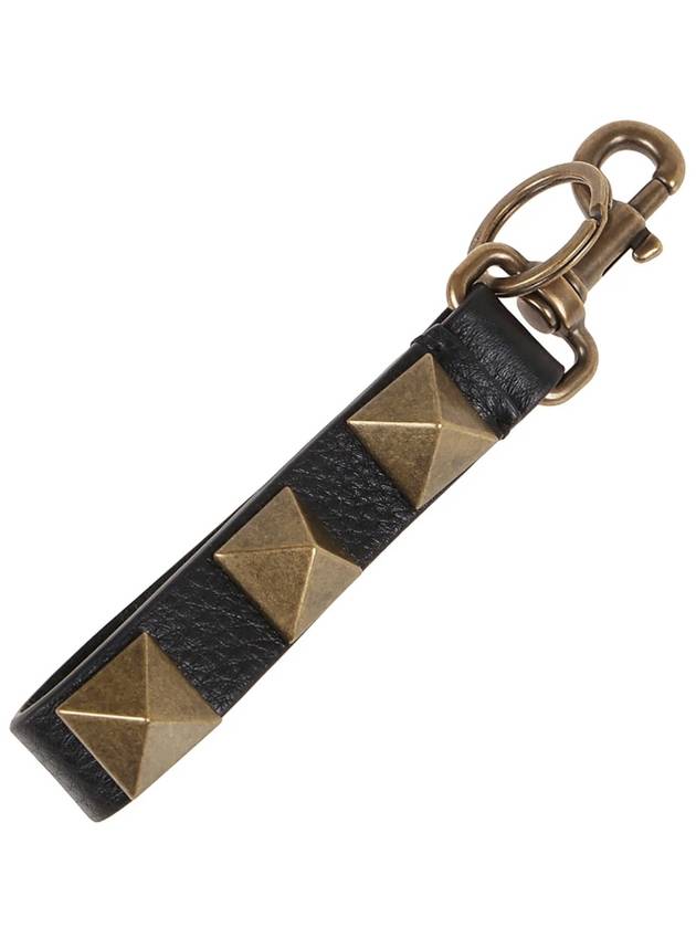 Rock stud leather keyring key chain XY2P0T38ZBT - VALENTINO - BALAAN 1