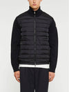 Padded wool cardigan black - MONCLER - BALAAN 2