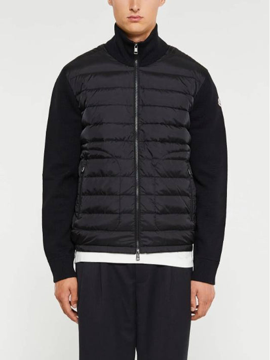 Padded wool cardigan black - MONCLER - BALAAN 2