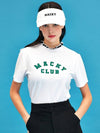 Frill Slim Half Neck Short Sleeve T-Shirt White MCSS24ST4WH - MACKY - BALAAN 1