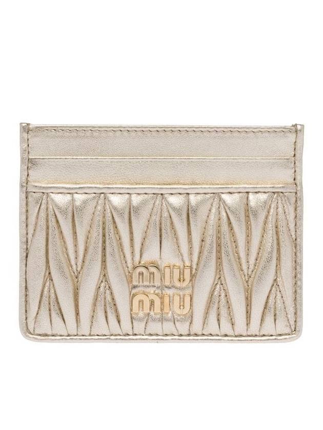 matelassé nappa leather card holder - MIU MIU - BALAAN 1