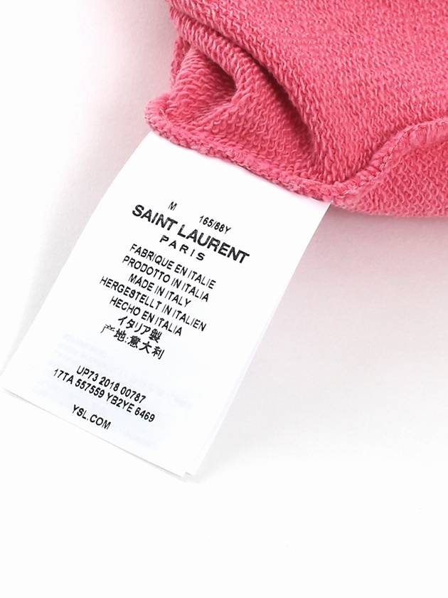 logo point washing sweatshirt pink - SAINT LAURENT - BALAAN.