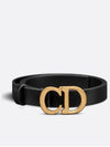 Saddle 20mm Ultrasmooth Calfskin Leather Belt Black - DIOR - BALAAN 3