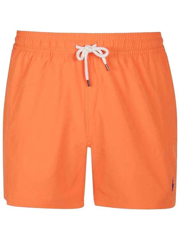 Men's Embroidered Blue Logo Swim Shorts Orange - POLO RALPH LAUREN - BALAAN 1