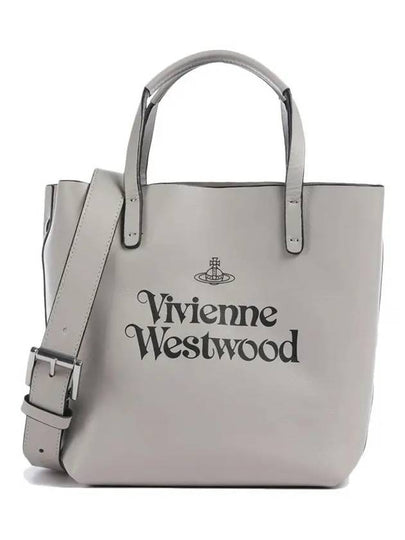 Logo Print Tote Bag Grey Black - VIVIENNE WESTWOOD - BALAAN 2