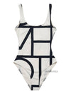 Monogram One Piece Swimsuit White - TOTEME - BALAAN 8