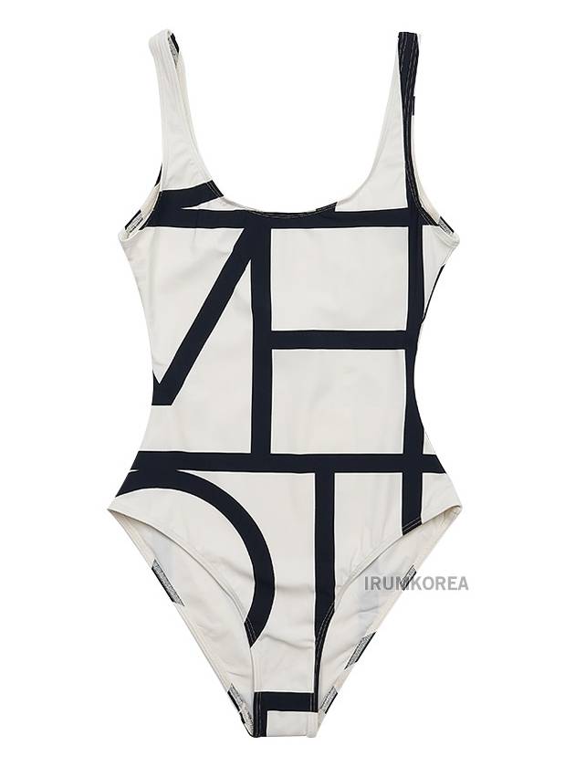 Monogram One Piece Swimsuit White - TOTEME - BALAAN 9