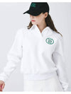 Rookie open collar neck long sleeve sweatshirt WHITE - MONBIRDIE GOLF - BALAAN 3