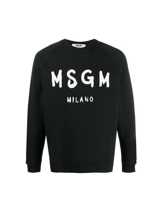 Raglan Milan Logo Sweatshirt Black - MSGM - BALAAN.