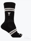 De Coeur Heart Logo Striped Socks Black - AMI - BALAAN 2