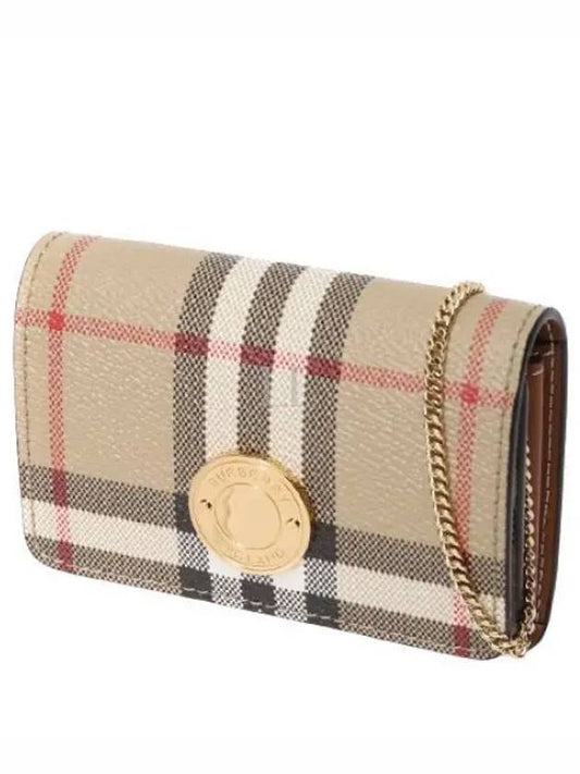 Check Detachable Chain Strap Wallet Archive Beige - BURBERRY - BALAAN 2