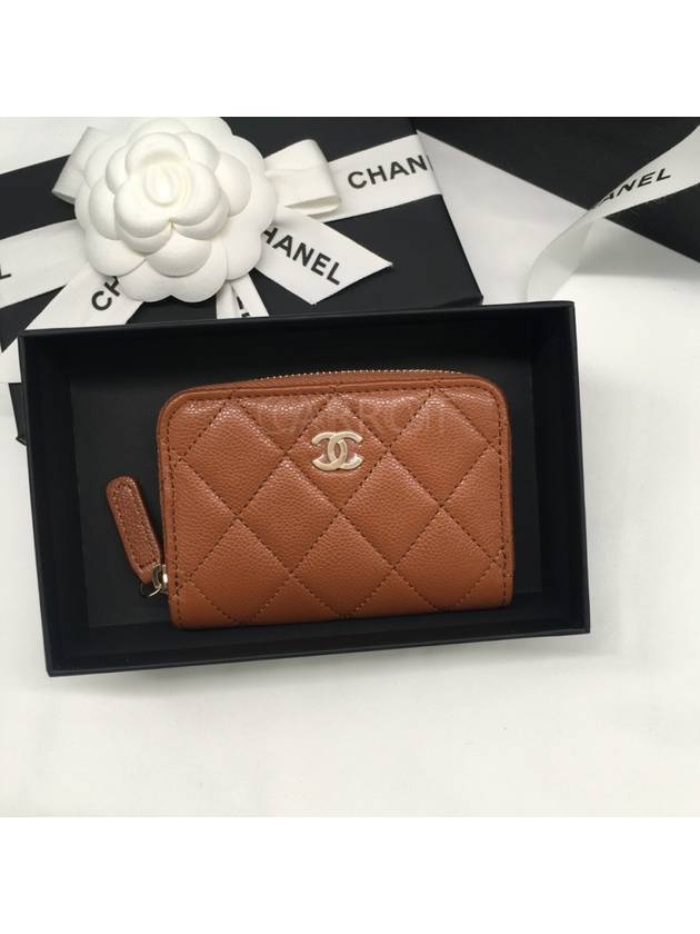 Classic zipper caviar brown AP0216 - CHANEL - BALAAN 2