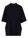 Women's Cotton Short Sleeve T-Shirt Black - BALENCIAGA - BALAAN 2