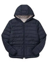 Ultra Light Nylon Hooded Down Padding Navy - THOM BROWNE - BALAAN 3