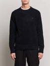 Yuri Merino Logo Crew Neck Sweater Black - J.LINDEBERG - BALAAN 3