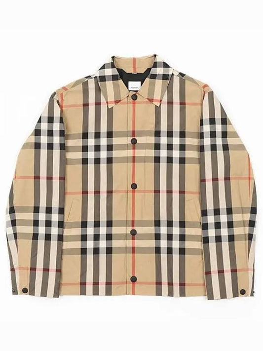 Check Nylon Jacket Beige - BURBERRY - BALAAN 2