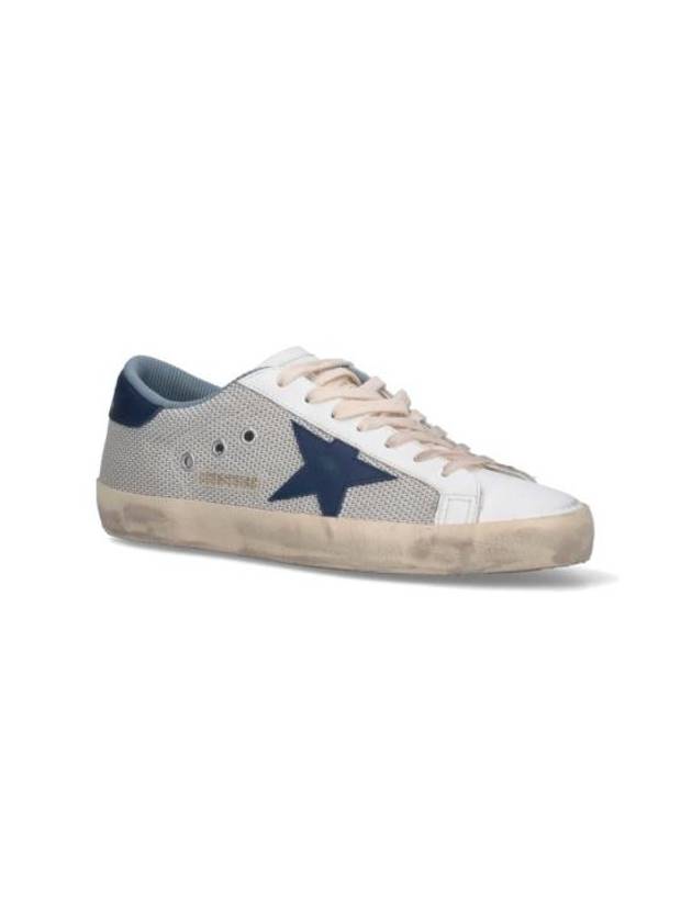 Blue Superstar Low Top Sneakers Light Silver - GOLDEN GOOSE - BALAAN 3