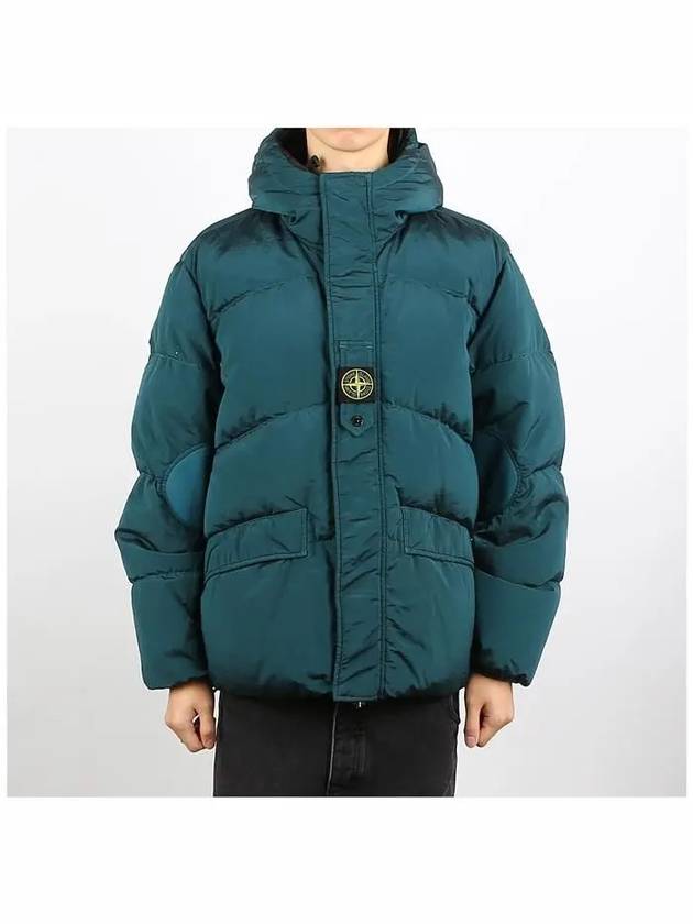 Logo Patch Reversible Padding Green - STONE ISLAND - BALAAN 3