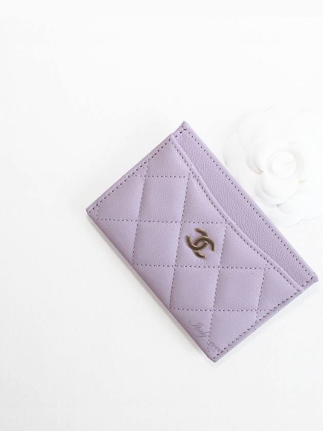 Classic card holder lilac gold plated caviar AP0213 B16718 NW784 - CHANEL - BALAAN 4