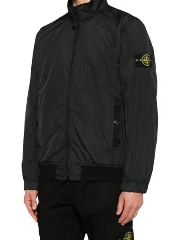 Crinkle Reps Wappen Bomber Jacket Black - STONE ISLAND - BALAAN 3