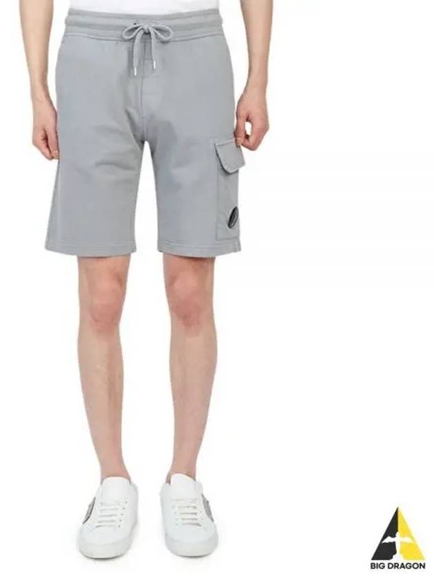 Men's Lens Patch Cargo Shorts Grey - CP COMPANY - BALAAN 2