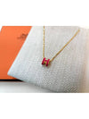 Mini Pop H Pendant Necklace Gold Rose Extreme - HERMES - BALAAN 8