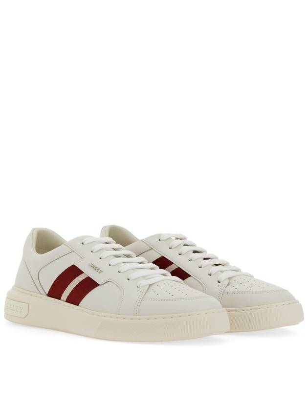 Moony Leather Low Top Sneakers White - BALLY - BALAAN 4