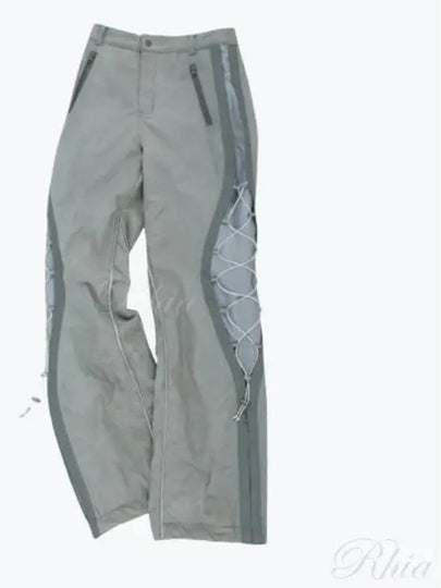 Crack Padded Lace-Up Wide Pants Grey - ANDERSSON BELL - BALAAN 2